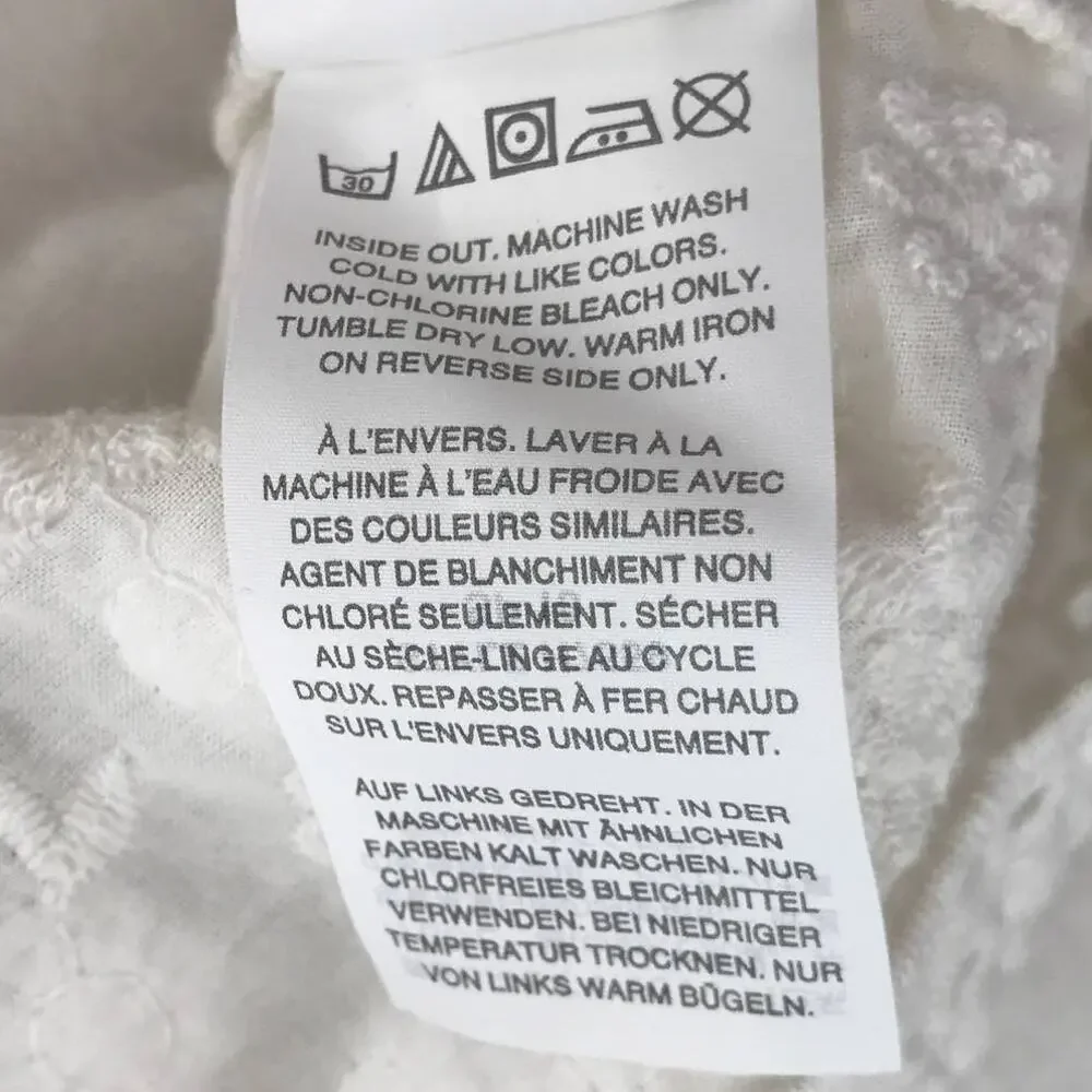 J. Crew White Embroidered Peasant Floral Popover Blouse